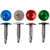 Так выглядит Саморезы с прессшайбой со сверлом в цвет RAL