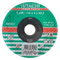 Диск отрезной по камню и бетону 115х3,0 прямой HITACHI 752531