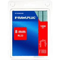 Скобы для степлера тип 53, каленые, 6 мм, (1000шт) Rawlplug