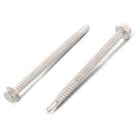 Так выглядит Саморез шестигранный нержавеющий со сверлом А2