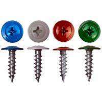 Так выглядит Саморезы с прессшайбой острые в цвет RAL