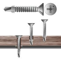 Так выглядит Саморезы флюгельные по металлу