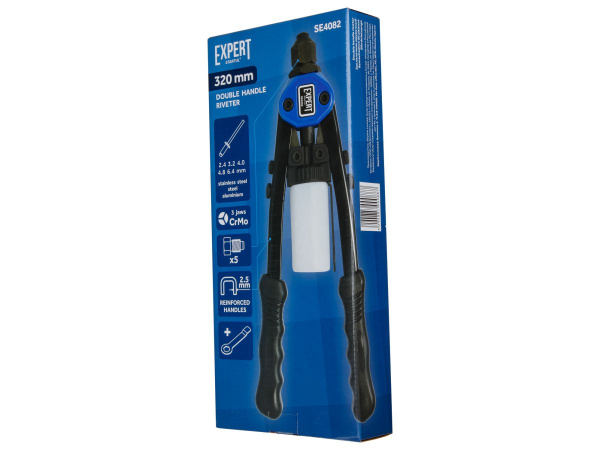 Фото Заклепочник силовой двуручный 2,4-6,4мм EXPERT STARTUL (SE4082) (длина 320мм, трехкулачковый механизм)