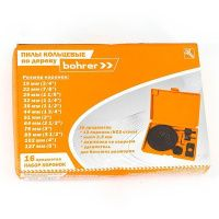 Фото Набор коронок по дереву 12шт 19, 22, 29, 32, 38, 44, 51, 64, 76, 89, 102, 127 мм арт.35301600