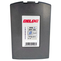 Фото Набор сверл по металлу HSS Delog, пластиковый кейс, 19 пр., 1,0-10,0мм х 0,5