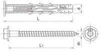 Так выглядит Дюбель шуруп R-FF Rawlplug