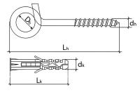 Так выглядит Дюбель крюк для качелей