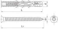 Так выглядит Дюбель шуруп R-FF Rawlplug